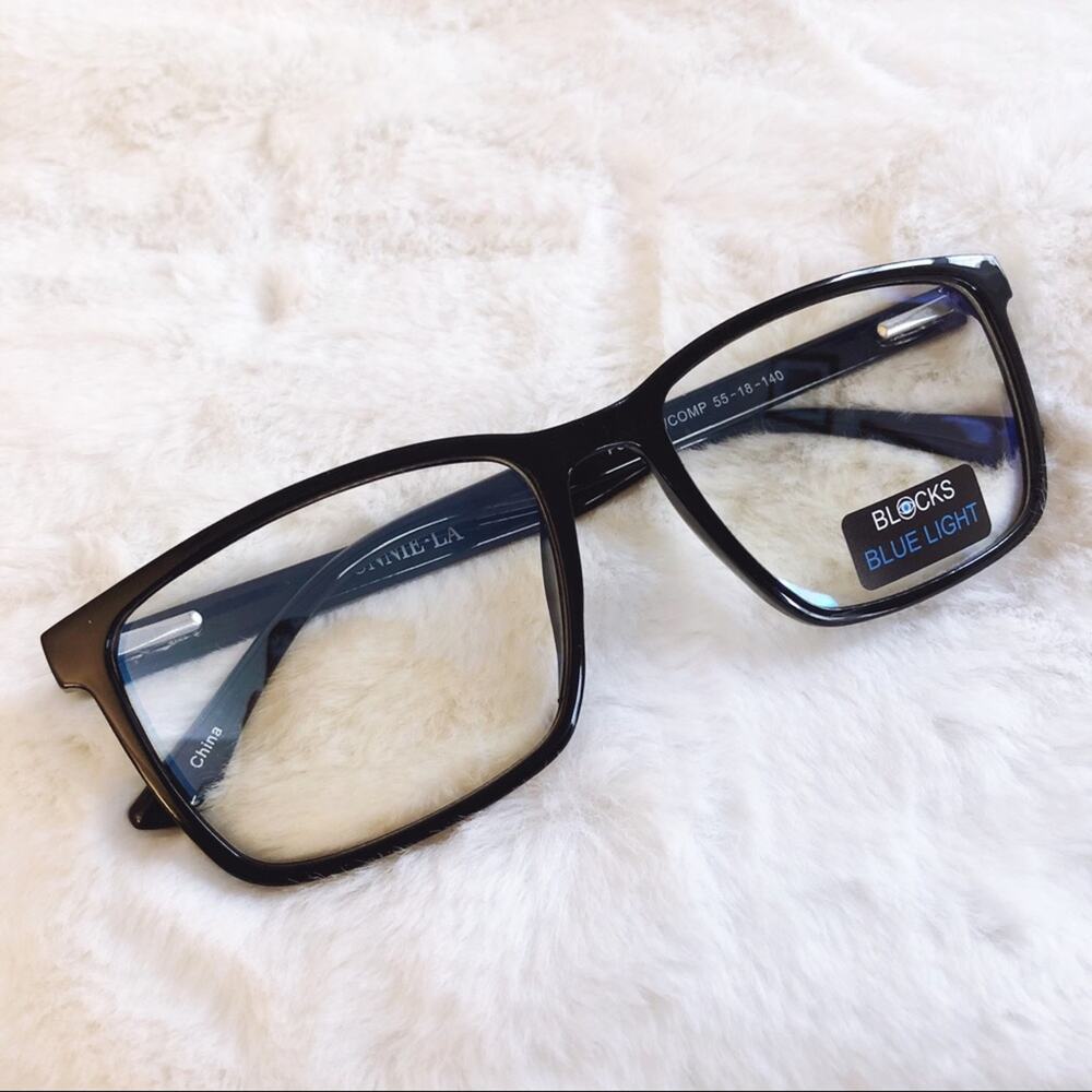 Caleb Black Computer Blue Light Glasses - Picture 3 of 10